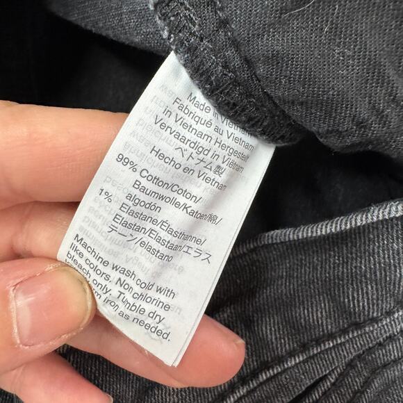 J.Crew Skirt Womens 26 Black Denim Raw‎ Hem Pencil Mini Cotton - Picture 6 of 8